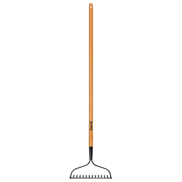 Anvil 47 In. L Wood Handle 14-tines Garden Bow Rake