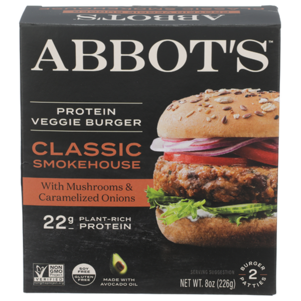 Abbot's Classic Smokehouse Protein Veggie Burger 2 Count