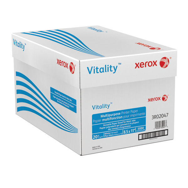 Xerox Vitality Vitality 92 Brightness 20 Pounds FSC Certified Letter Size Paper Multi-Use Printer Paper