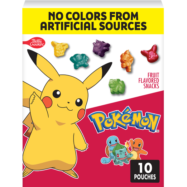 【　ʚLÜNɞ 画面　】 Betty Crocker Pokemon Gluten Free Fruit Flavored Snacks Same-Day