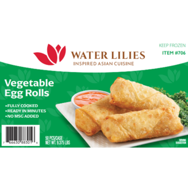 Water Lilies - Frozen Vegetable Egg Rolls - 2.5lb