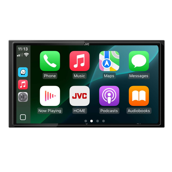 JVC Wireless Android Auto & Apple CarPlay Bluetooth With High Definition Screen - Black