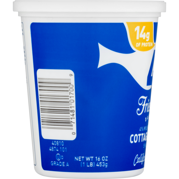 Friendship Dairies 4 Milkfat Minimum Cottage Cheese Small Curd