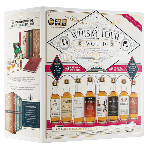 スコッチウイスキー 24本セット 限定版　コストコ　本体2個セット Whisky Tour of the World Gift Set, Worldwide, 50 ml, 24-count Same
