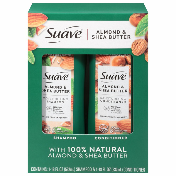Suave Shampoo & Conditioner, Almond & Shea Butter, Moisturizing - 1 ea