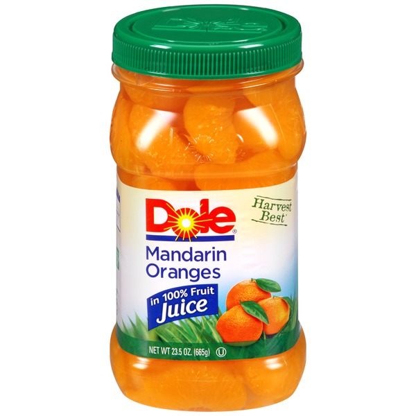 Dole Plastic Jars Harvest Best in 100 Fruit Juice Mandarin Oranges