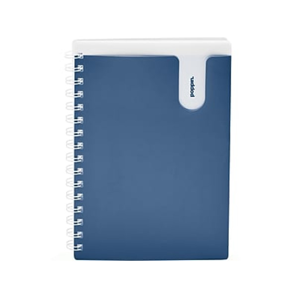 Poppin 80 Sheets Ruled Medium Notepad - Blue & White - 6" x 8.5"