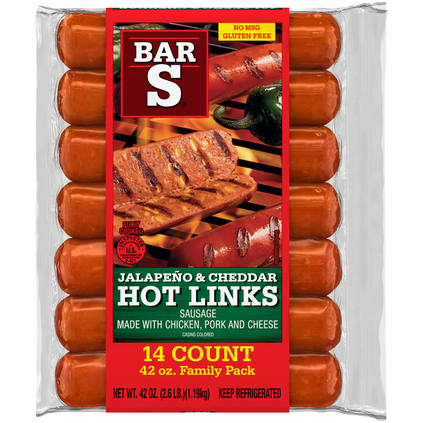 Bar-S Jalapeno & Cheddar Hot Links Same-Day Delivery or Pickup