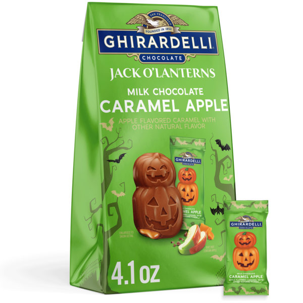 Ghirardelli Milk Chocolate Caramel Apple Jack O' Lanterns, 4.1 oz