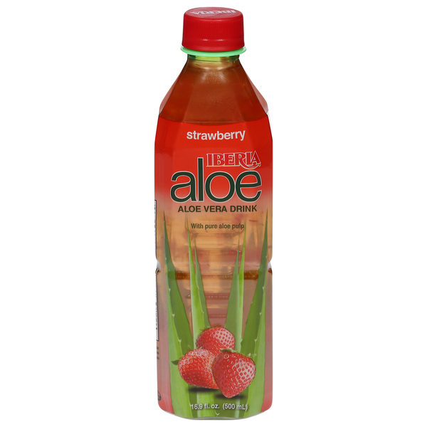 Iberia Aloe Vera Drink With Aloe Pulp, Strawberry Same-Day