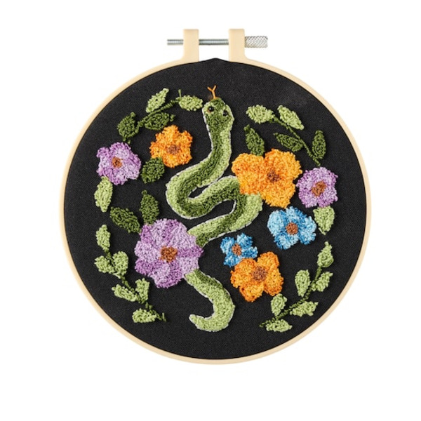 Loops & Threads Halloween Floral Snake Punch Needle Kit