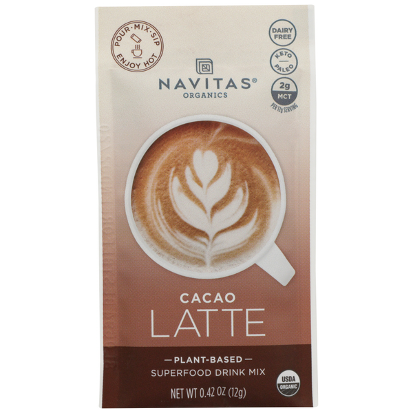 Navitas Organics Organic Cacao Latte Superfood Drink Mix Same-Day