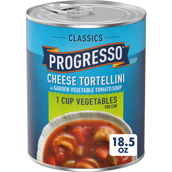 Progresso Cheese Tortellini in Garden Vegetable Tomato Soup Same