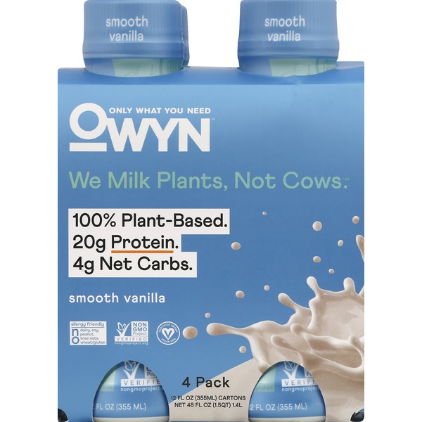 Owyn Protein Drink, Smooth Vanilla, 4 Pack (4 each) from CVS Pharmacy