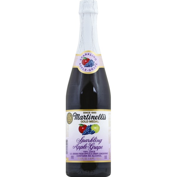 Martinelli's 100 Juice, Sparkling, AppleGrape (25.4 oz) from Safeway