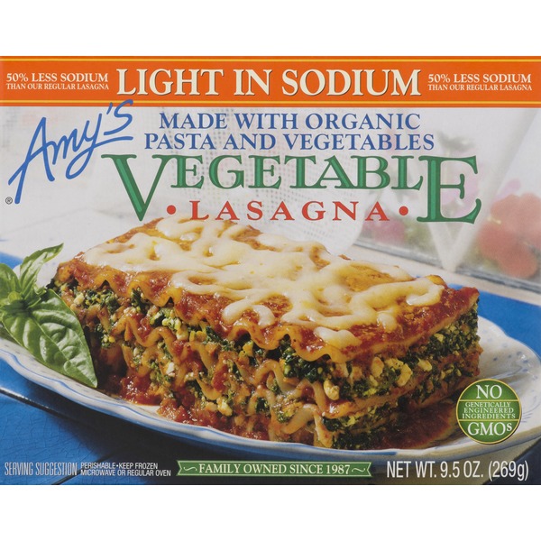 Amy's Lasagna, Vegetable (9.5 oz) Instacart