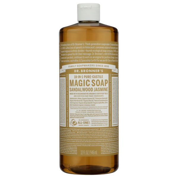 Dr. Bronner's 18-In-1 Pure-Castile Magic Soap Sandalwood Jasmine