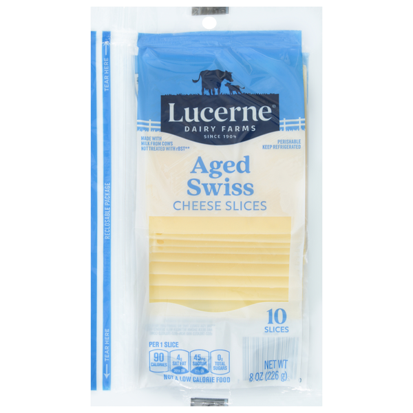 Lucerne Cheese, Slices, Aged Swiss