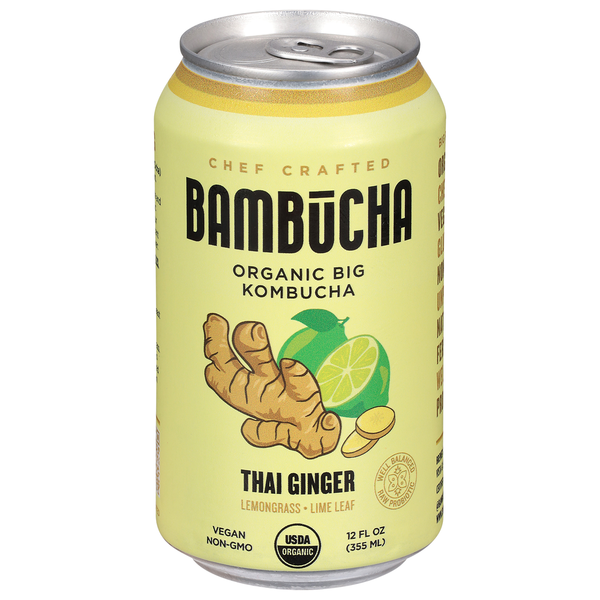 Bambucha Organic Big Thai Ginger Kombucha Same-Day Delivery or