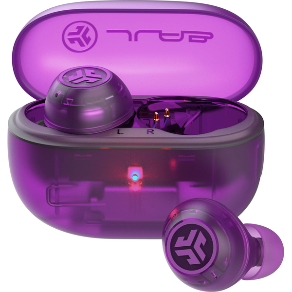 JLab Clear Purple True Wireless Earbuds