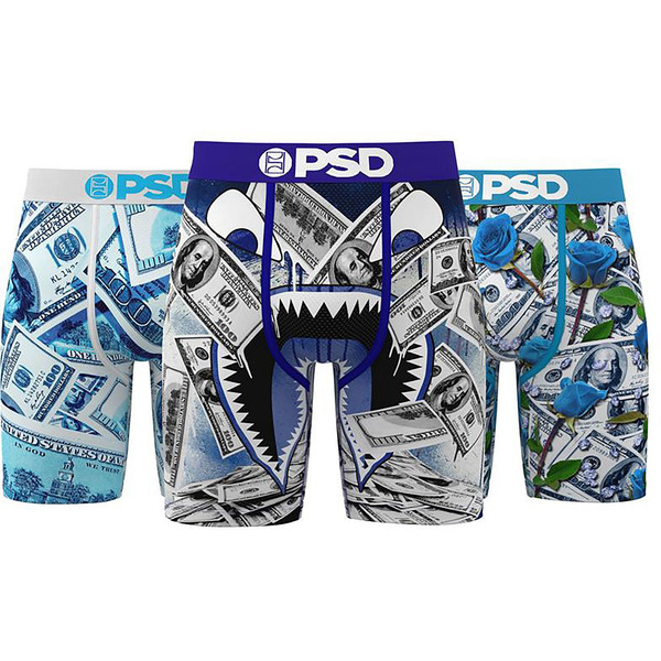 PSD Underwear Men's Royal Riches Boxer Briefs, S - Multi