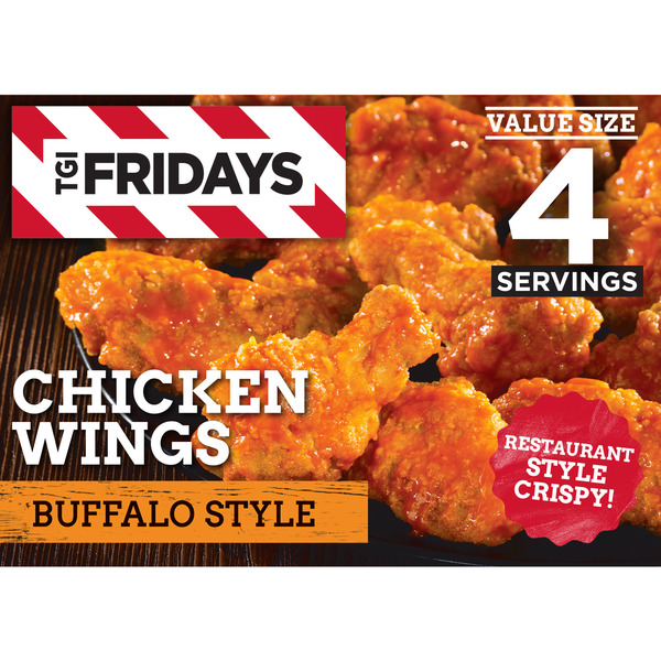 TGI Fridays Buffalo Style Chicken Wings Value Size Frozen Snacks