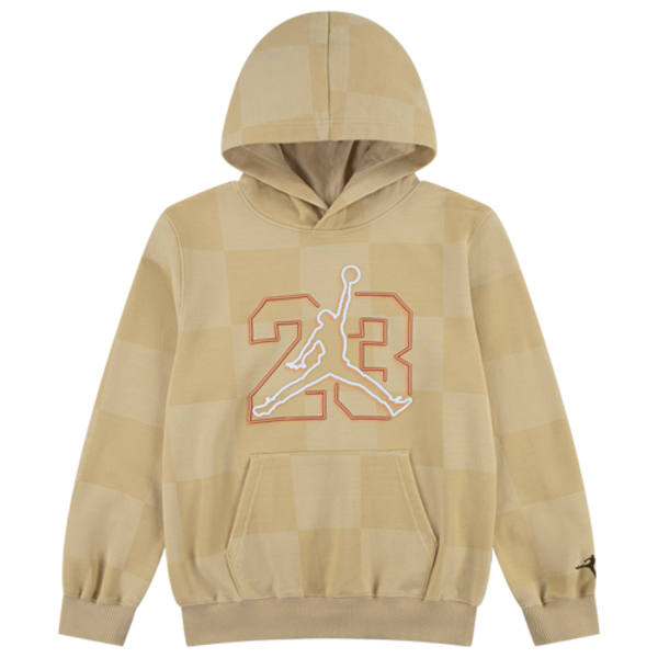 Jordan Boys' Deep Dish Pullover Hoodie, L - Beige