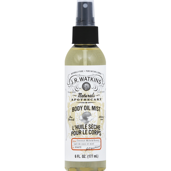 J.R. Watkins Body Oil Mist, Coconut Milk & Honey (6 oz) Instacart