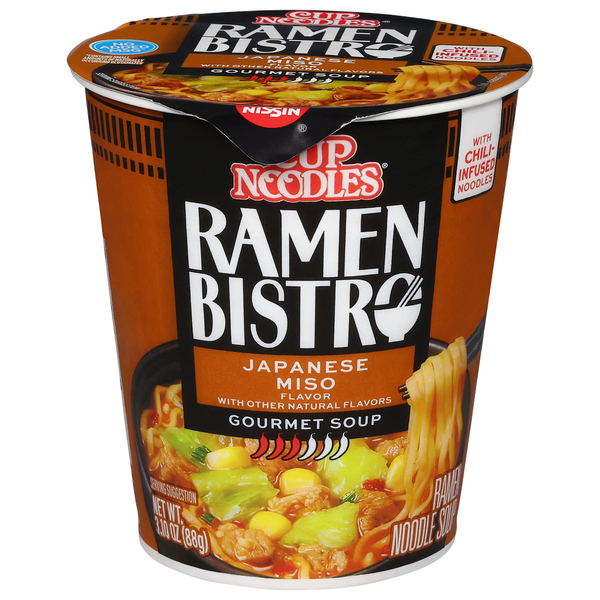 Nissin Ramen Bistro Gourmet Japanese Miso Ramen Noodle Soup Same