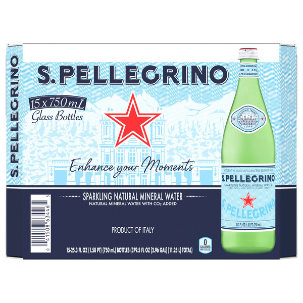 Sparkling Natural Mineral Water, 15 x 750 ml