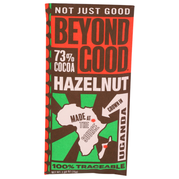 Beyond Good By Madecasse Toasted Hazelnut 78% Cocoa Chocolate Bar