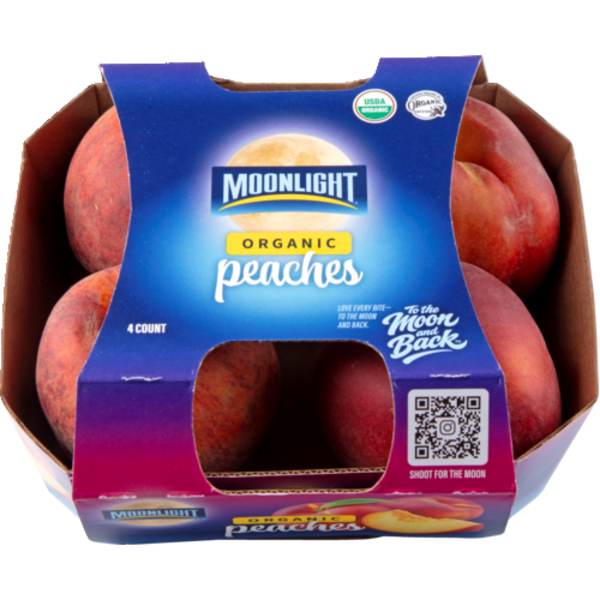 Moonlight Packing Organic Yellow Peaches 4 Count