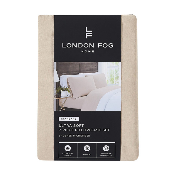 London Fog Microfiber Pillowcase Set, Standard - Oxford Tan