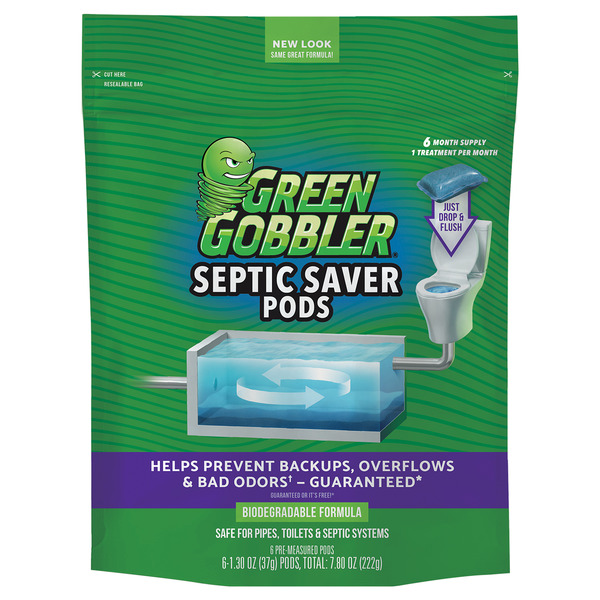 Green Gobbler Septic Saver Pre Measured Packets, Drop & Flush