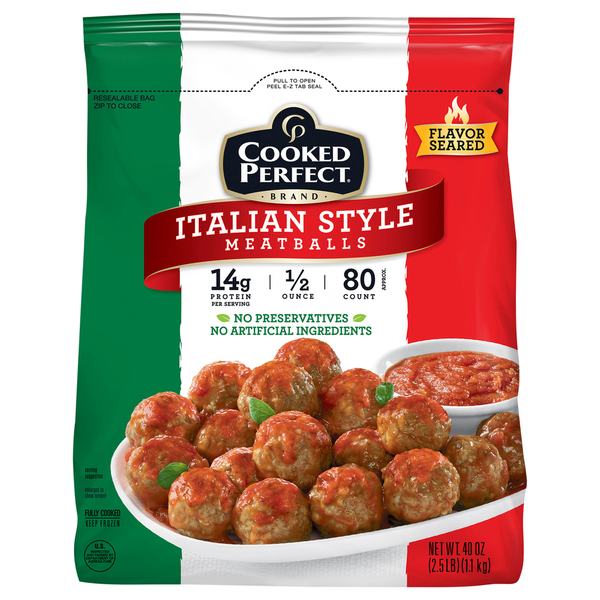 Cooked Perfect Italian Style Meatballs