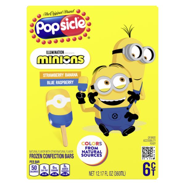 Popsicle Frozen Confection Bars Minions Same-Day Delivery or