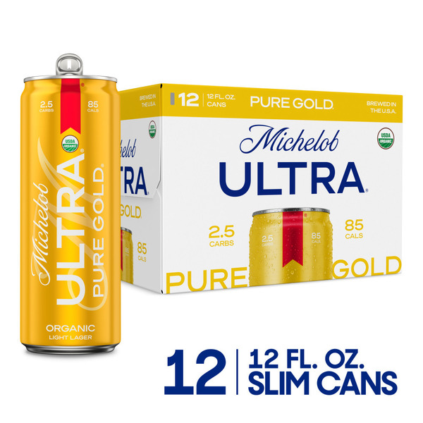 Michelob ULTRA Pure Gold Organic Light Lager Beer Cans Same-Day