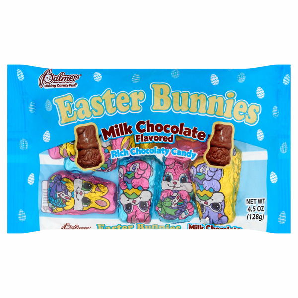 Palmer Candy Easter Bunnies Milk Chocolate Flavored Candy Same-Day