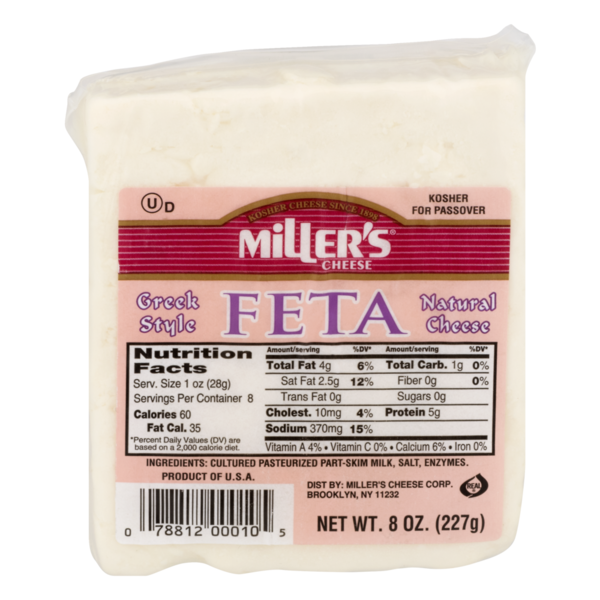 Miller's Cheese Feta Cheese (8 oz) from Safeway Instacart