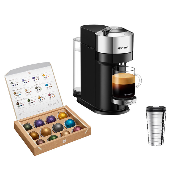 Nespresso Vertuo Next Deluxe Espresso & Coffee Machine with 12 oz Travel Mug