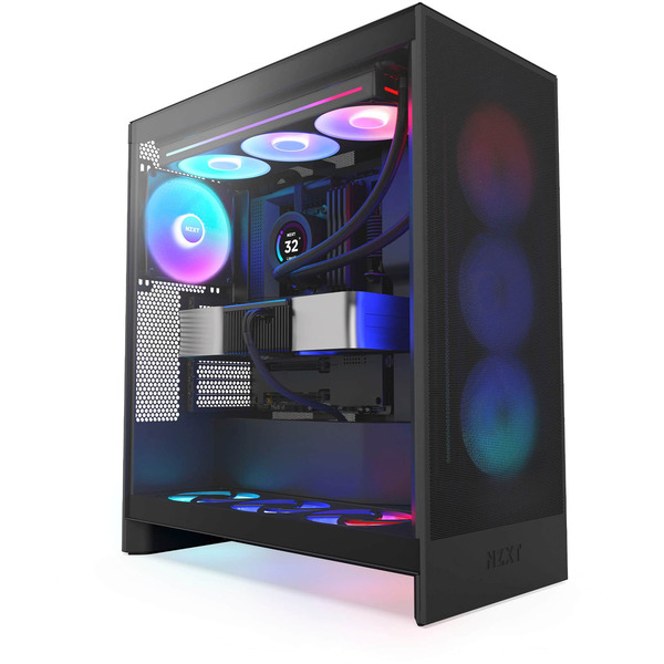 NZXT H7 Flow 2024 Mid-Tower ATX PC Case - Black