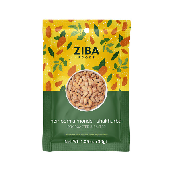 Ziba Foods Dry Roasted & Salted Heirloom Almonds, Shakhurbai