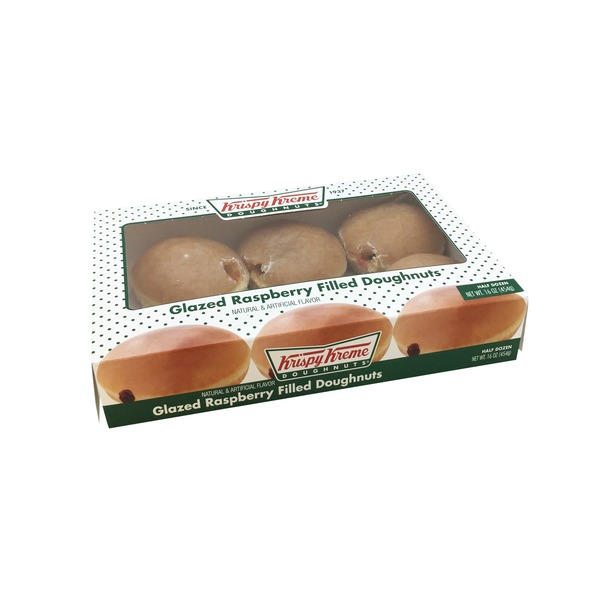 krispy kreme glazed raspberry filled
