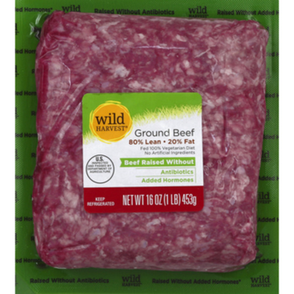 Wild Harvest Beef, Ground, 80% Lean Same-Day Delivery or Pickup