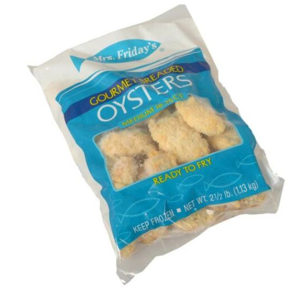 Frozen Mrs Fridays - Breaded Oysters - 2.5 lbs