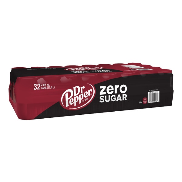 Dr Pepper Zero Soda Cans