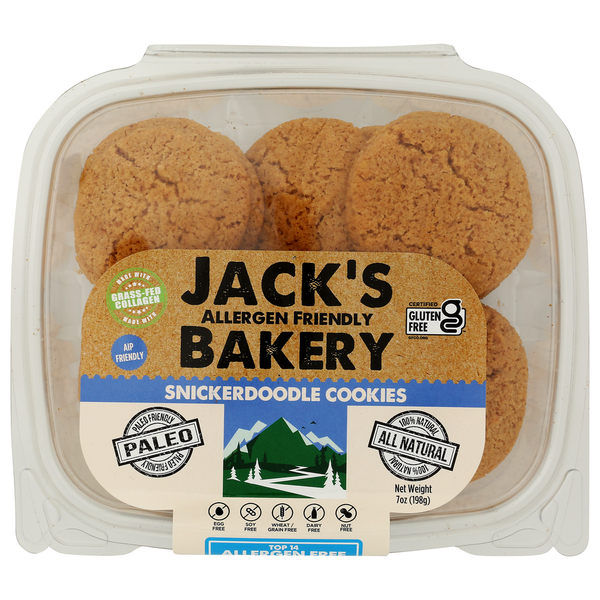 Jack's Allergen Friendly Bakery Snickerdoodle Paleo Cookies Same