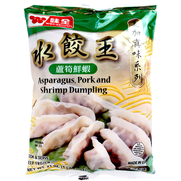 Wei-Chuan Frozen Asparagus, Pork & Shrimp Dumplings