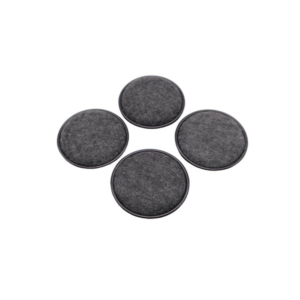 Everbilt 2-1/2 In. Brown Metal Furniture Cups With Carpet Base For Hard Floors (4-pack)