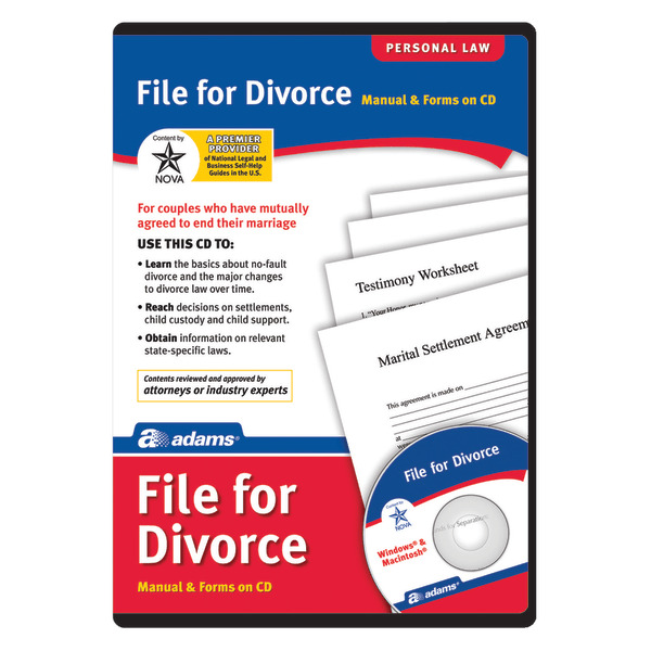 Adams File For Divorce Manual & Forms on CD
